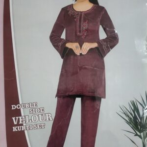 Double side Velour Kurti Set